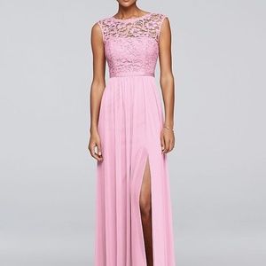 NWT  David Bridal Bridemaids Dress with Lace